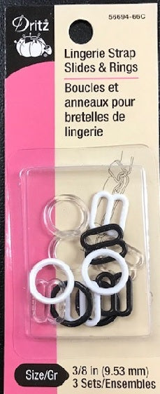 Boucles et anneaux pour bretelles de lingerie