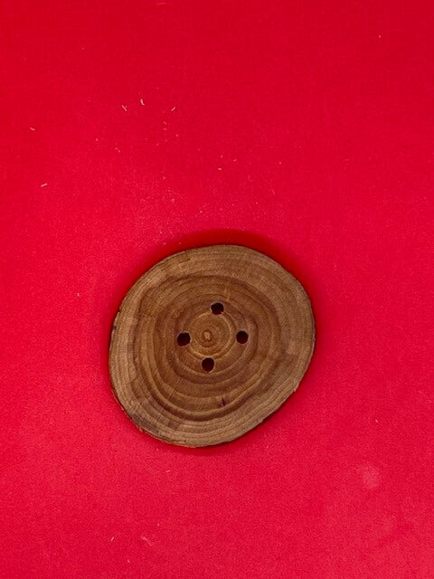Apple wood button