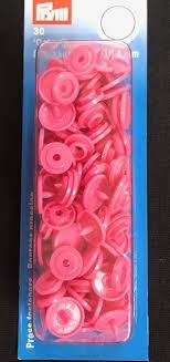 30 boutons pression rose