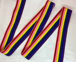 40mm multicolored striped elastic