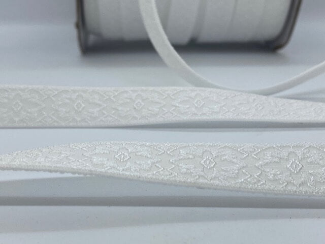 Elastic white suspenders 15mm