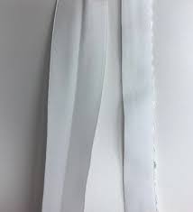 Élastique plié dentelé blanc - 12mm