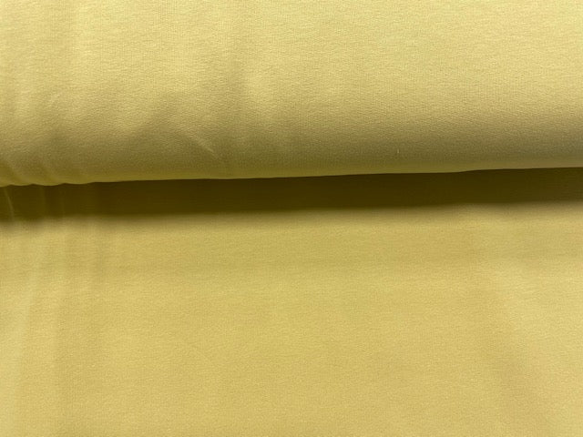 Cotton spandex French Terry Organic Old Yellow 
