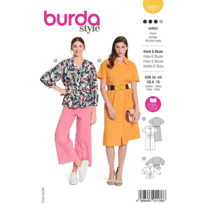 Burda 5921 - Dress and Blouse