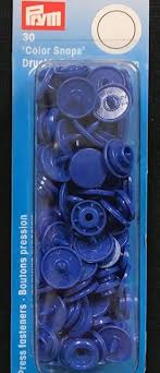 Royal blue snap buttons